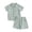 Green AA1, variant on BLVB Baby Boy Girl Summer Clothes Toddler Infant Cotton Linen Short Sleeve Button up Dress Shirt Pocket Shorts Set 2PCS Outfit(Green AA1,12-18 Months)