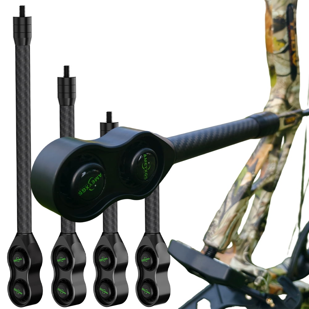 Archery ER Vibration Reduction Stabilizer for Compound Bow Black Carbon Alloy 8-15 Inch Multi-Size Option