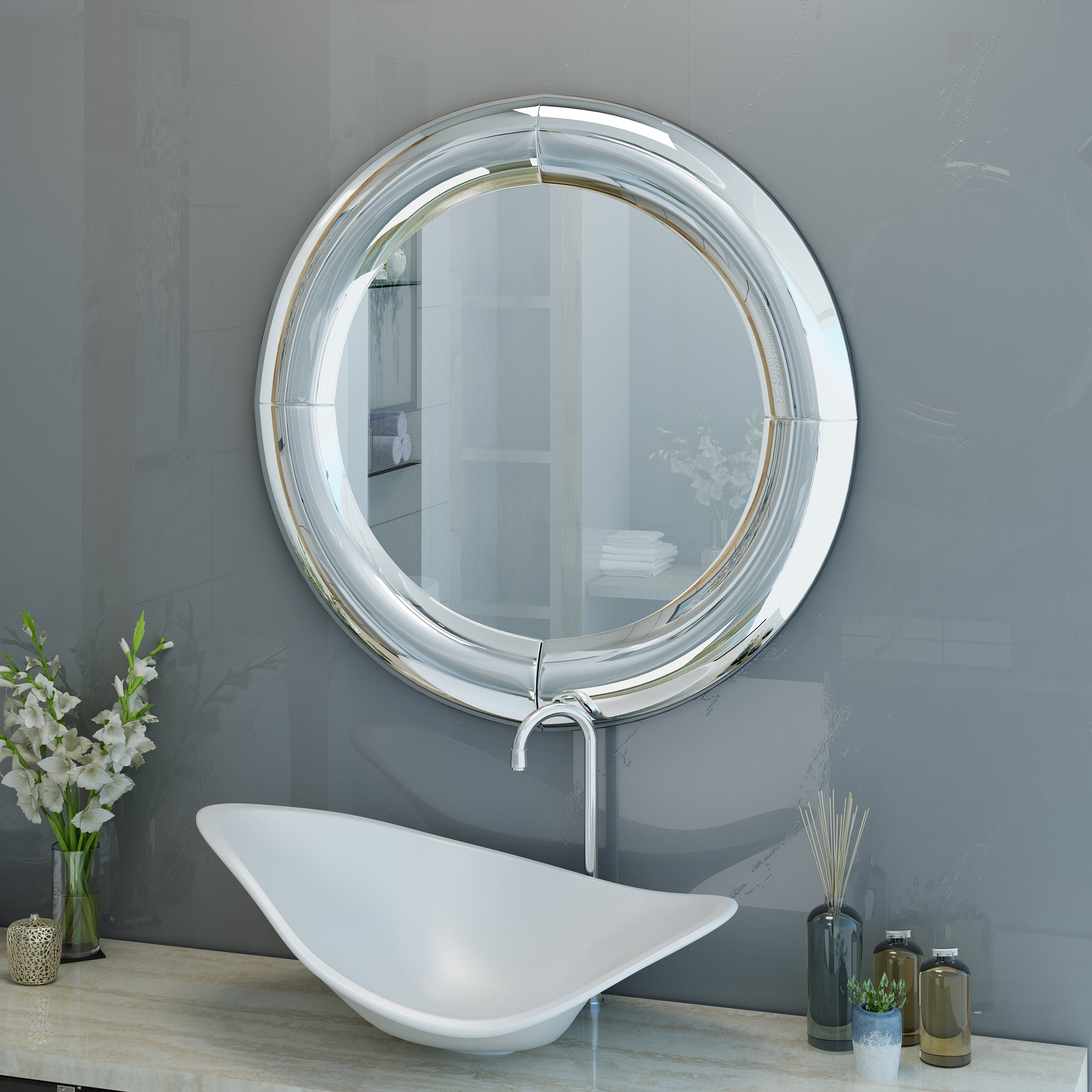 Hahn Glam Circular Wall Mirror