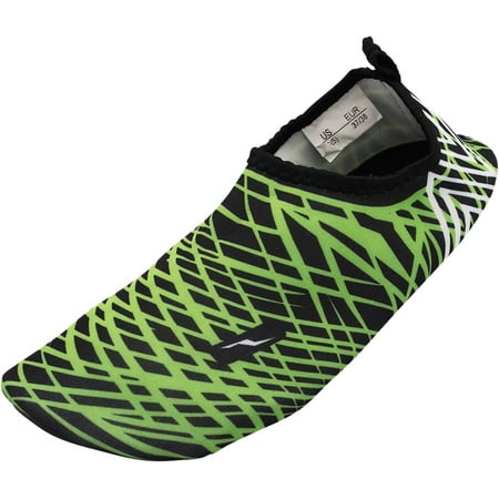 

NORTY Boys Girls Unisex Barefoot Water Skins Child Slip on Water Shoes Green XL