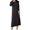 Black, variant on Gkeoshab Nightgowns for Women Women's Spring And Summer Solid Color Mid Length Dress Summer Cool Feeling Bow Large Size Short Sleeved Pajamas Dress Home Dresses Sleepdress