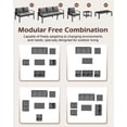 thumbnail image 6 of AECOJOY 7-Seat Aluminum Patio Set with Coffee & Side Table, Outdoor Sofa Set with Deep Cushions, Dark Gray, 6 of 9