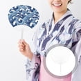 thumbnail image 4 of 20 piezas de abanico japonés Uchiwa DIY Kit Hand-held Fan Framework para manualidades DIY (blanco), 4 of 7