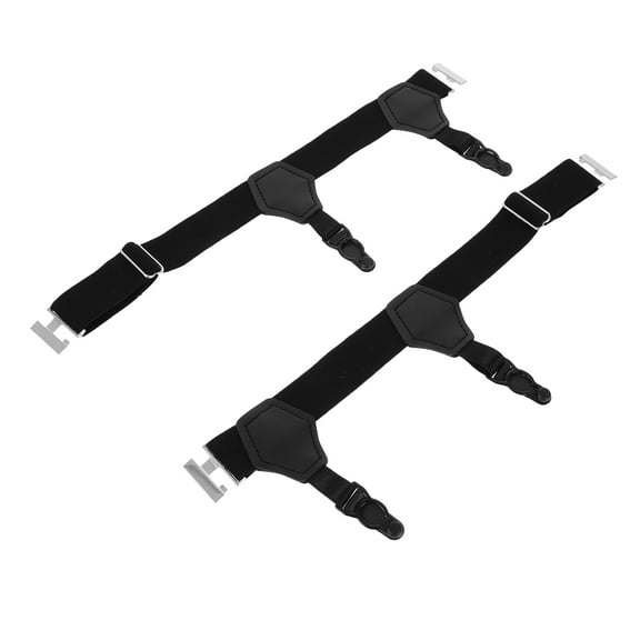 ROSENICE Sock Holders 2Pcs Garter Straps Chinlon Metal Comfortable Fit For Men Shirts