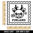thumbnail image 2 of Finland Travel Reindeer Square Rubber Stamp Stamping Scrapbooking Crafting - Small 1.25in, 2 of 7