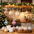 thumbnail image 5 of Christmas Tree Hanging Ornament Set,Assorted Shatterproof Plastic Holiday Baubles,Decorative Xmas Pendant For Wreath Window Fireplace Home Decor,Coffee Champagne Gold, 5 of 6