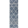 thumbnail image 3 of JONATHAN Y MALIBU SHAG 2 x 8 Runner Rug, Susa Ogee Moroccan Trellis - Indigo Blue/Ivory, MBS100B-28, 3 of 3