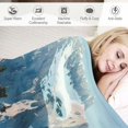 thumbnail image 3 of Orinice Mountain Range Trees Blue Sky Warm Lightweight Blanket Soft Fleece Blankets All Seasons for Bed Couch Sofa Decor Cow Gifts 60x80in, 3 of 6