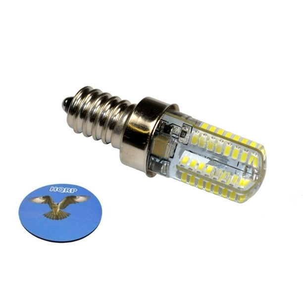 HQRP E12 Base 64 SMD3014 LED Bulb AC 110V Cool White for GE General Electric, Kenmore, Sears