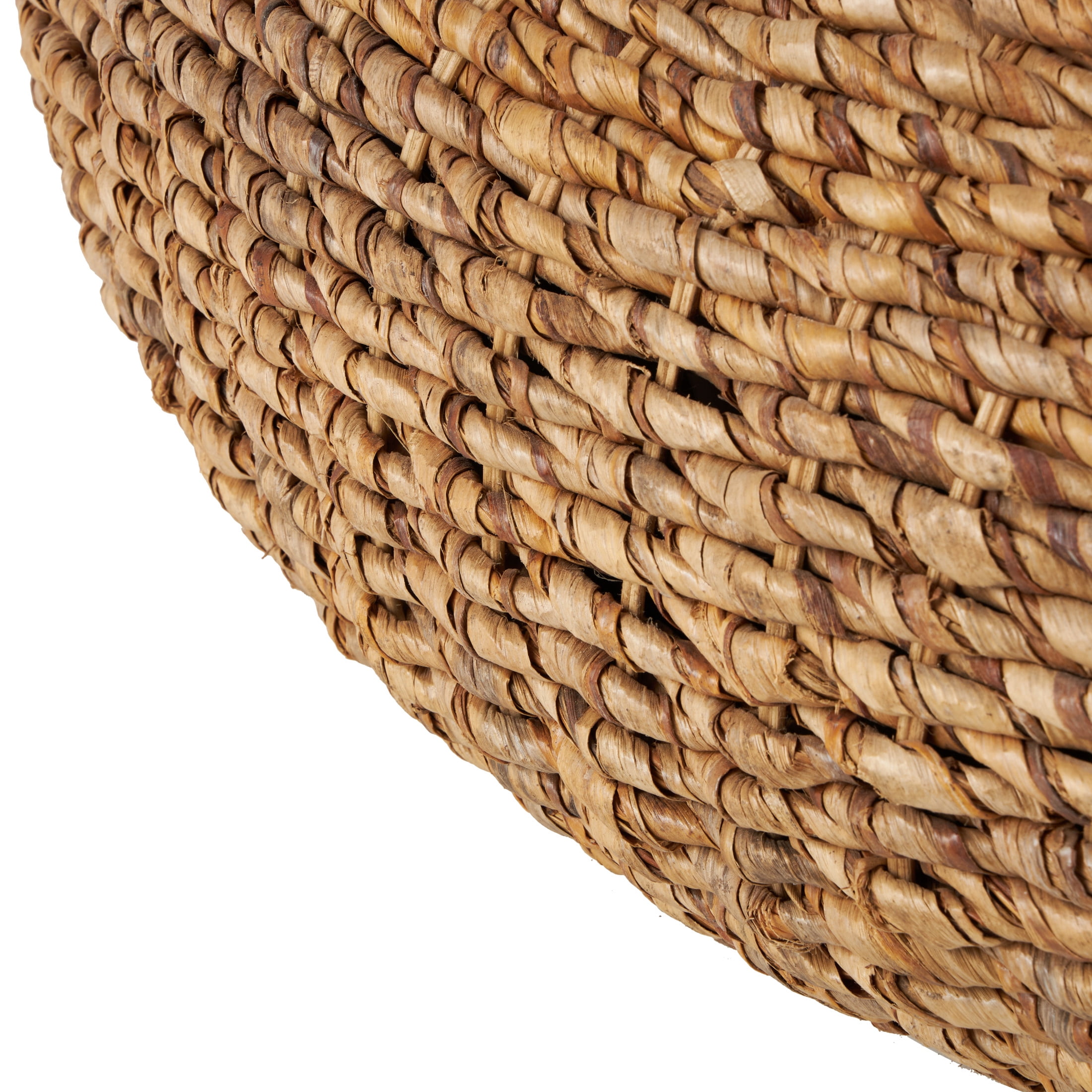 DecMode 47" x 15" Brown Rattan Wrapped Coffee Table with Teak Tabletop, 1-Piece