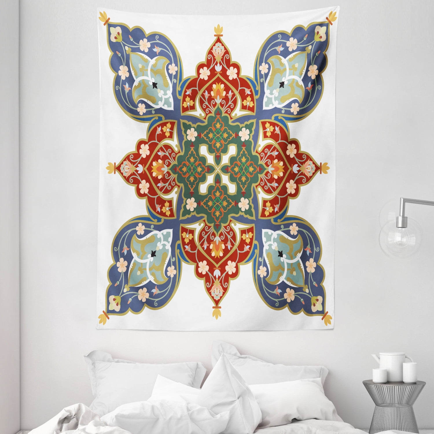 Oriental Tapestry, Turkish Ottoman Arabic Eastern Decor Flowers