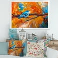 thumbnail image 3 of Designart 'Blue Cerulean Warbler Bird Sitting On A Branch' Traditional Framed Art Print, 3 of 4
