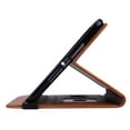 thumbnail image 5 of Case for Samsung Galaxy Tab A8 10.5" 2022 SM-X200/X205, Multi-Angle Viewing Folio Stand Smart Shell Embossed Pattern PU Leather Cover with Auto Sleep/Wake Pencil Holder Card Slot Case, Brown, 5 of 15