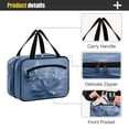 thumbnail image 4 of Travel Hanging Toiletry Bag with 4 Zipped Compartments Waterproof Makeup Accessories Spacious Cosmetic Bag Glass Mapleleaves Medium, 4 of 9