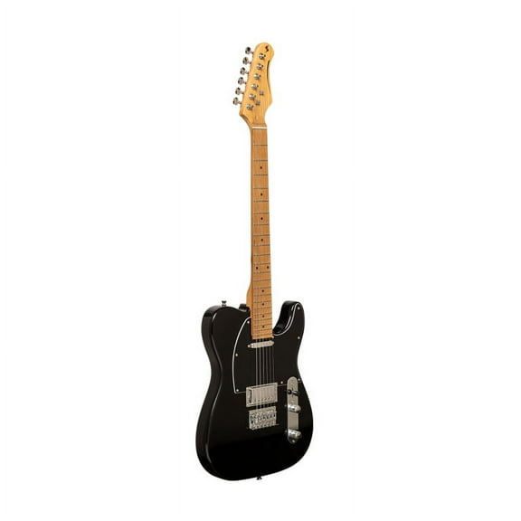 Stagg Vintage "T" Series Solid Body Electric Guitar - Black - SET-PLUS BK