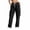 Black, variant on Corduroy Pants Women Fleece Lined Elastic Waist Drawstring Cargo Pants Warm Outdoor Hiking Pants with Pockets M