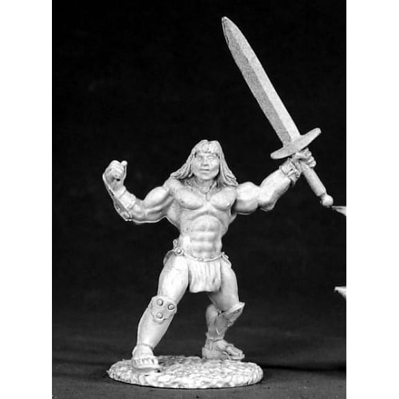 Reaper Miniatures Brand, Male Barbarian #02529 Dark Heaven Unpainted Metal