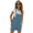 Blue, variant on Women's Summer Cotton Linen Short Overalls Casual Bib Shortalls Rompers with Pockets