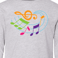 thumbnail image 4 of Inktastic Music Notes Musical Long Sleeve Youth T-Shirt, 4 of 5