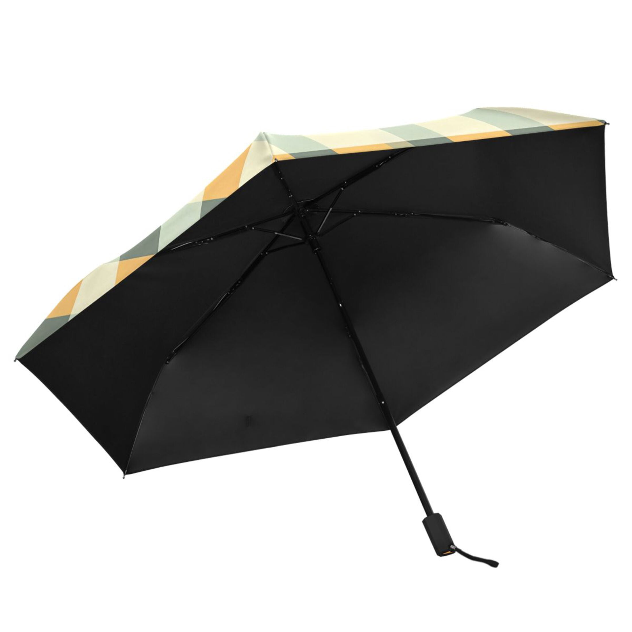 ALAZA Checkered Grid-t2 UPF 50+ Compact Folding Umbrella for Rain Travel Umbrella Packable