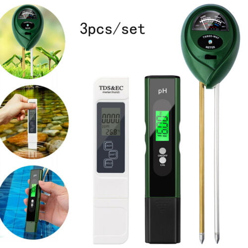 Details about   Auto Digital LCD pH Meter TDS & EC Water Tester Soil Monitor Garden Tool Kit US 