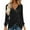 Black, variant on Laqbezok Elegant Wrap V Neck Sequin Velvet Long Sleeve Blouse, Women's Asymmetric Hem Sparkly Party Top, Shimmering Evening Gala Outfit