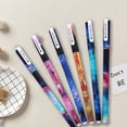 thumbnail image 5 of 6-pack Cute Pens Galaxy Pens, Colorful Gel Ink Pens Set,Multi Colored Pens for Bullet Journal Writing Cartoon Gel Ink Roller Ball Fine Point Pens, 5 of 6