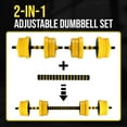 thumbnail image 3 of Ensemble d'Haltères Réglables de 44 Lb, Ensemble d'Haltères pour Gym à Domicile, Poids Libres Se Convertissant en Barre et Kettlebells, 3 of 9