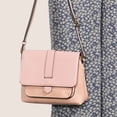 thumbnail image 5 of Ampere Creations Lilly Women Medium Vegan Leather Flap Crossbody Bag - Pink, 5 of 7