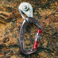 thumbnail image 1 of Mosquetón con anillo en D de 25KN, candado para escalada en roca, equipo de montañismo (plateado) Likrtyny Para Estrenar, 1 of 5