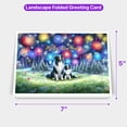 thumbnail image 5 of Happy New Year Border Collie Family Cheer Winter Midnight Firework 7x5in Folded Greeting Card Borders Dog Lovers Gifts Idea Single Note Card with Envelope - 02025, 5 of 5