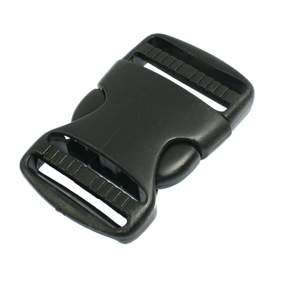 Unique Bargains Unique Bargains Luggage Strap 1 1/2 Spare Parts Plastic Side Quick Release Buckle Black
