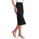 thumbnail image 4 of Falda Maxi de Mezclilla INSPIRE CHIC para Mujer con Abertura Frontal, Cierre de Cremallera, Cintura Alta, Cuerpo Ajustado, Talla XL, Negra, 4 of 6