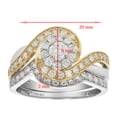 thumbnail image 5 of Vir Jewels 1 CTTW Diamond Wedding Ring Bridal Set for Women 14K White and Yellow Gold Round, 5 of 9