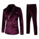 thumbnail image 1 of Vestido de Noche Para Hombre de Color Sólido Con Doble Botonadura Delgada Traje de Mejor Hombre Odeerbi ODB-6, 1 of 9