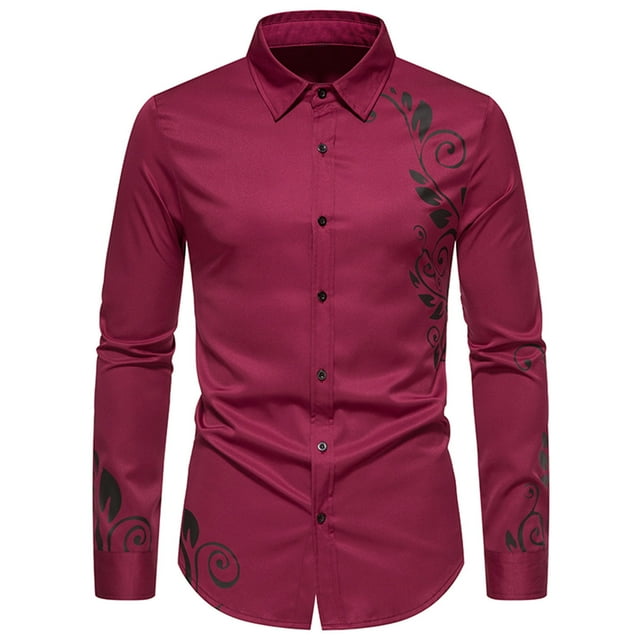 Camisa de Manga Larga Con Estampado de Botones Casuales A La Moda Para Hombre Odeerbi ODB179590