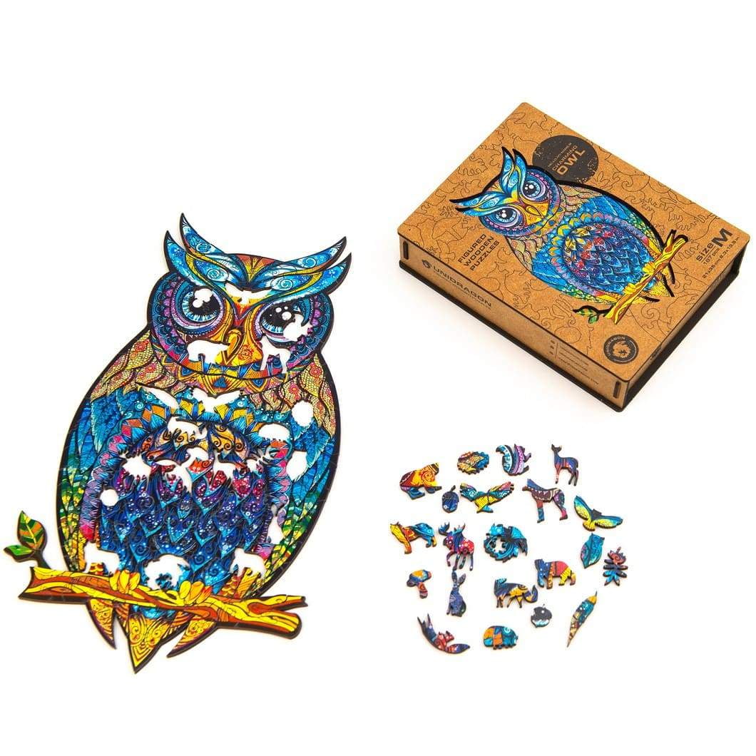 charming owl wooden puzzle