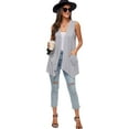 thumbnail image 5 of Cizayoi Women's Sleeveless Cardigan Vest Draped Cardigans Asymmetric Hem, 5 of 6
