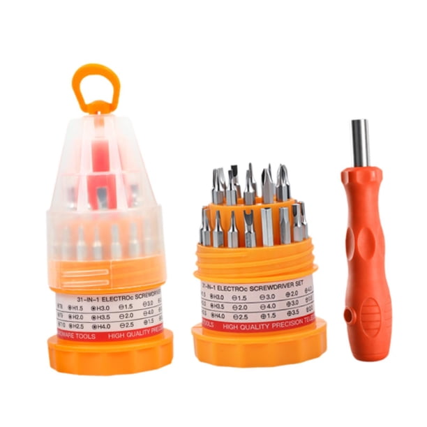 Juego de Herramientas de Acero 31 en 1 con 30 Puntas para Destornillador, Kit Profesional para Reparación de Tornillos, Kit de Ensamblaje de Destornil