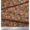 thumbnail image 2 of Soimoi Moss Georgette Fabric Flower Artistic Print Fabric by The Yard 42 Inch Wide, 2 of 3