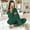 Green, variant on Idoravan Women's 2-Piece Pajama Sets,Womens Solid Color Off Shoulder Long Sleeve Cable Knitted Warm Two-Piece Long Pants Sweater Suit Set Green L