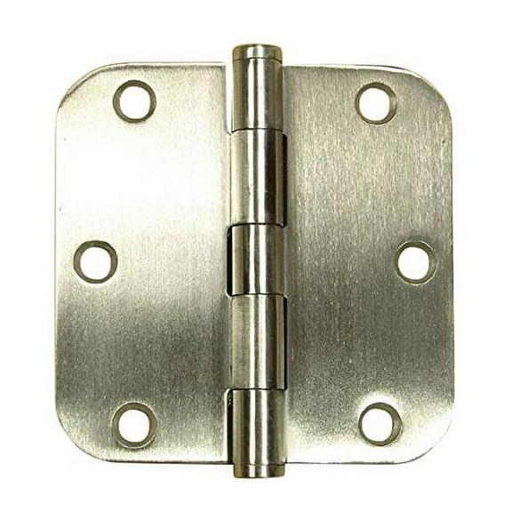 Stainless Steel Door Hinges 3.5 Inches with 5/8 Inch Radius - Highly Rust Resistant - Non Removable Pin - 2 Pack