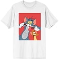 thumbnail image 4 of Tom & Jerry Classic Cartoon Characters Mens White Graphic Tee SHirt-M, 4 of 6