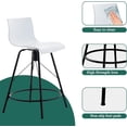 thumbnail image 6 of annjoe Swivel Bar Stools Metal Counter Height Stools Plastic Seat Chairs Set of 4 for Indoor Outdoor Home Kitchen Business (30" White), 6 of 8