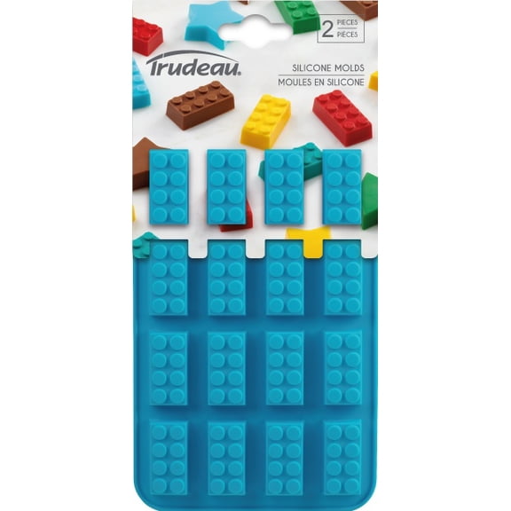 Trudeau Silicone Chocolate Mold 2/Pkg-Building Bricks
