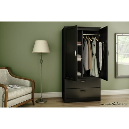 - South Shore Acapella Wardrobe Armoire, Multiple Finishes