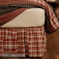 thumbnail image 3 of VHC Brands Beckham, Cotton, 60x80x16, Plaid, Queen Bed Skirt, Red, 3 of 7