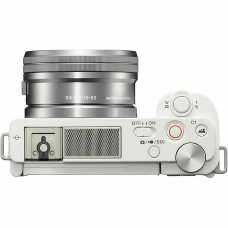 Sony - Alpha ZV-E10 Kit Mirrorless Vlog Camera with 16-50mm Lens - White