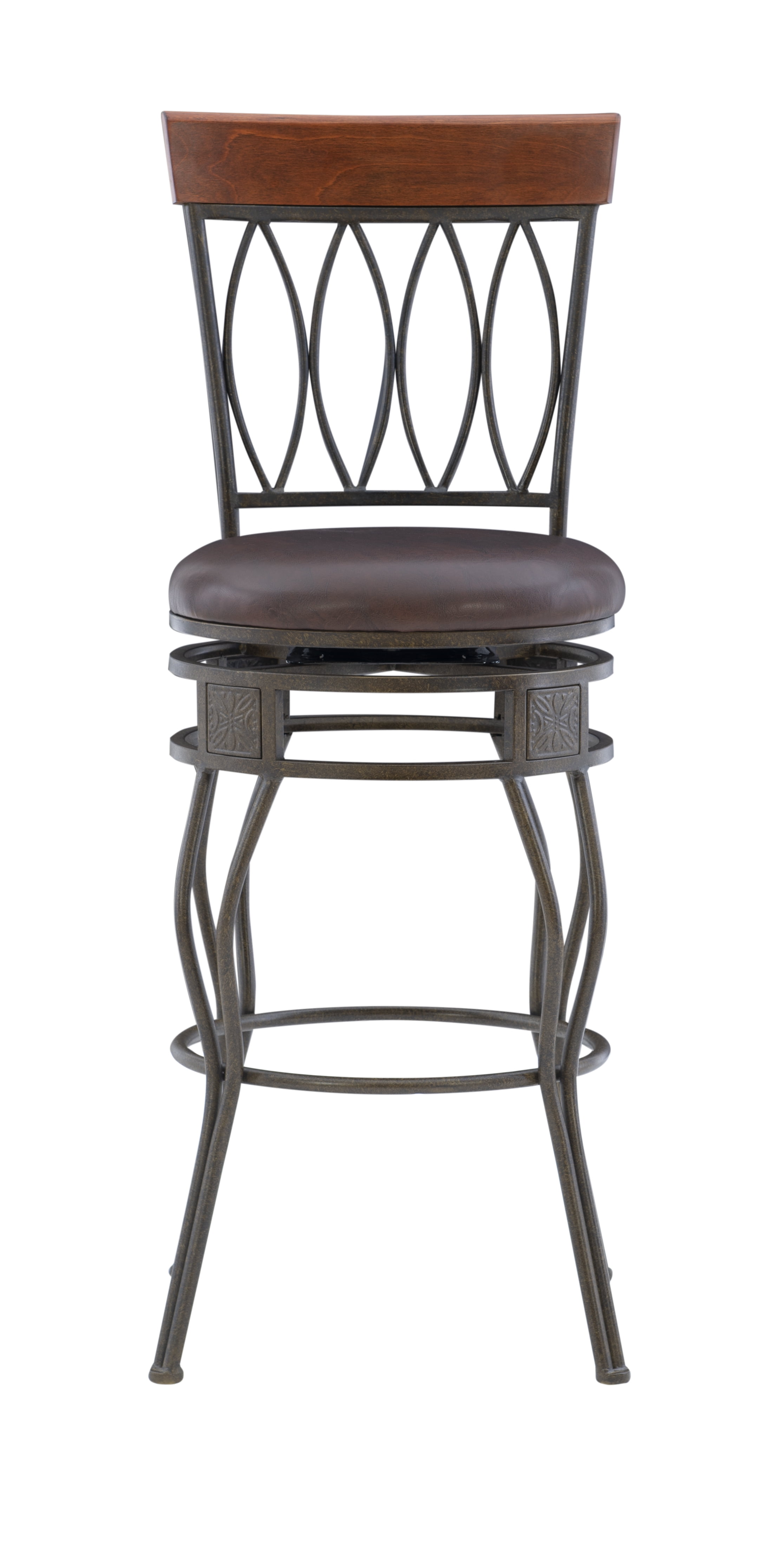 Linon Four Oval Back Bar Stool Brown 30 Inch Seat Height Walmart Com Walmart Com