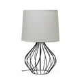 thumbnail image 1 of Simple Designs LT2086-GOB Lampe de Table à Câblage Géométrique , Gris & Noir, 1 of 5